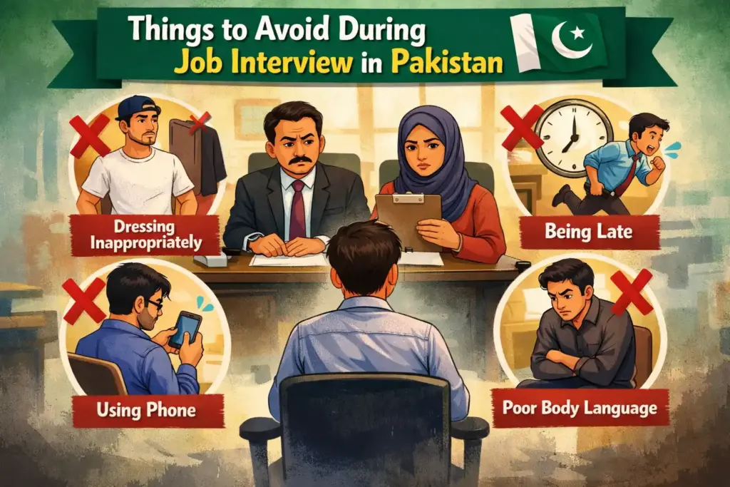 Things to Avoid During Job Interview in Pakistan