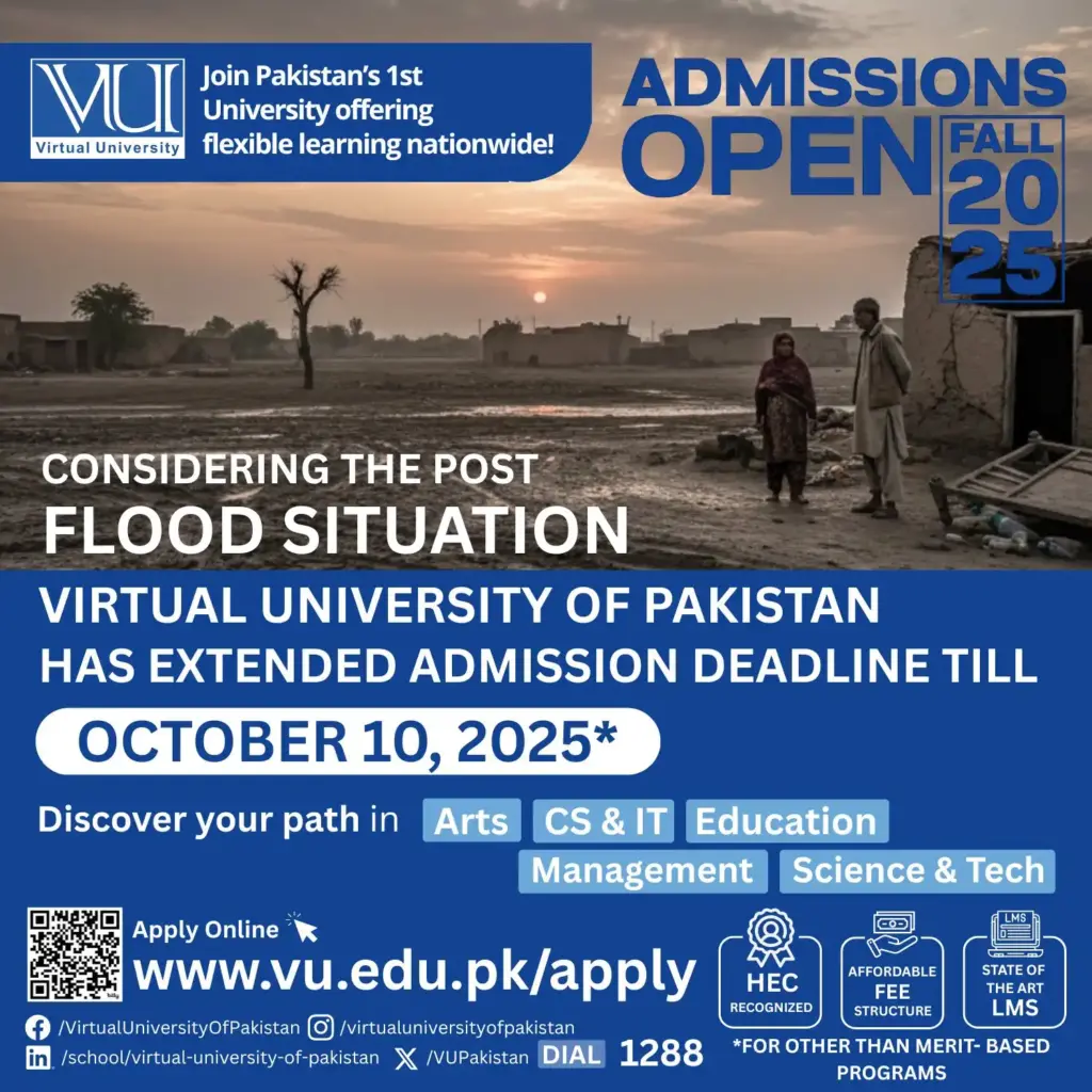 Virtual University Admissions VU Apply Online 2025-26 1 Virtual University