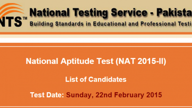 NAT NTS Test Result 22 February 2015 Answer Keys
