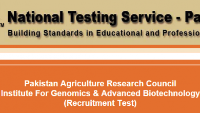 NTS Test Result NIGAB Pakistan Agriculture Research Council 2015 Answer Keys