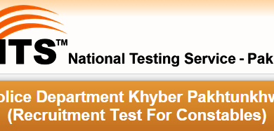 KPK Police Constable NTS Test Date 2015 Roll No Slips Download