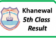 Khanewal Board 5th Class Result 2025