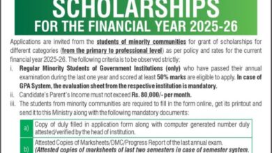 Minority Scholarship Punjab