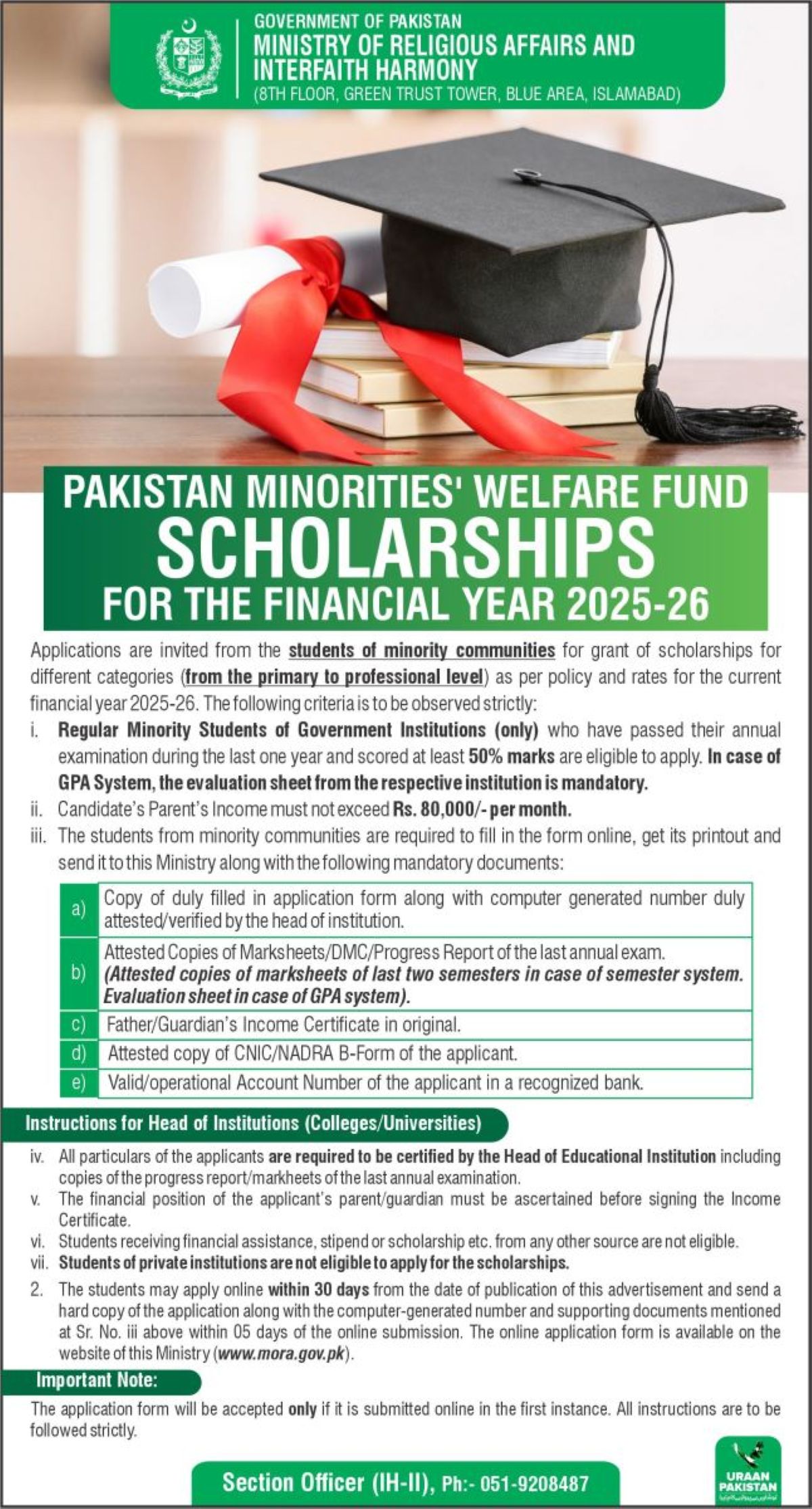 Minority Scholarship Punjab