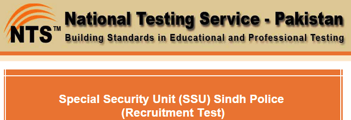 SSU Sindh Police NTS Written Test Date 2017 1 SSU Sindh Police NTS Written Test Date 2015 For Commandos, Constable