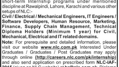 National Logistic Cell NLC Internship 2016 Application Form Online Download