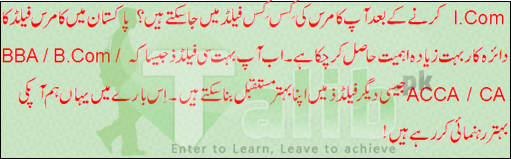 Career Fields After 12th Commerce In Pakistan