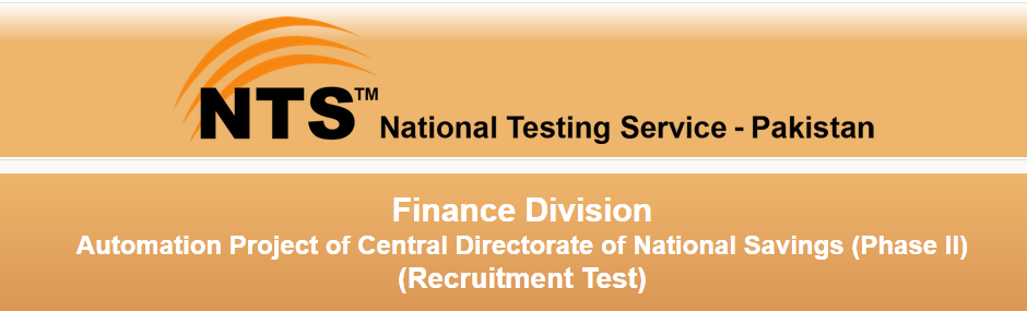 Finance Division Islamabad Jobs 2015 Phase 2 NTS Application Form Download