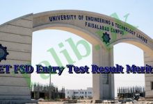 UET Faisalabad Entry Test Result 2025 Merit List