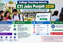 College Teaching Interns CTI Jobs Punjab 2026 Form, Interview Dates 2 College Teaching Interns CTI Jobs Punja
