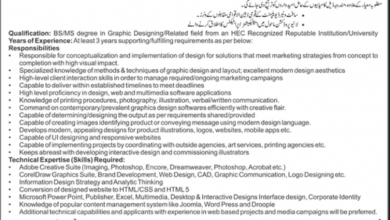 NADRA Islamabad Jobs 2015 Graphics Designer Form Date Advertisement