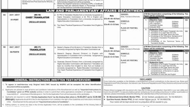 PPSC Jobs 2017 In Communication & Work Department Apply Online Date