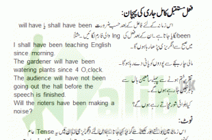Future Perfect Continuous Tense In Urdu And English Exercise Sentence Formula