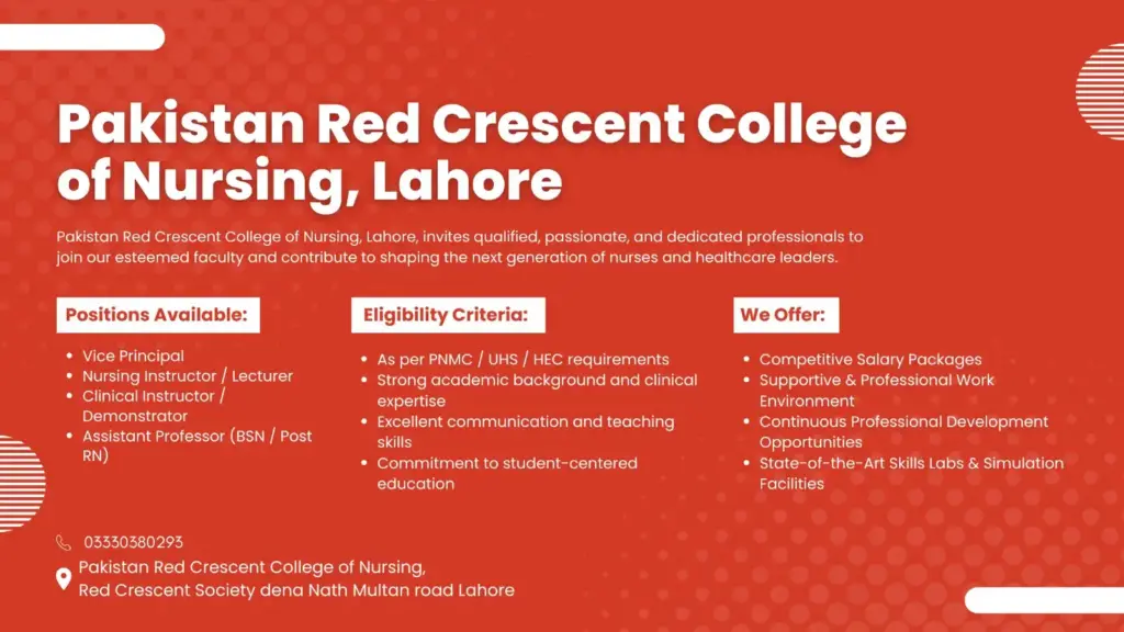 Pakistan Red Crescent Jobs