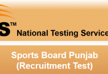Punjab Sports Board Jobs NTS Test Result 2017 Answer Keys