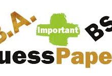 PU BSc Chemistry Guess Papers 2025