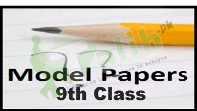 9th Class Model Paper 2025