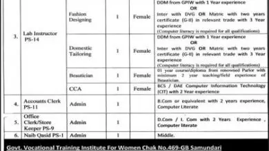 Govt Of Punjab TEVTA Jobs 2017 9 Govt Of Punjab TEVTA Jobs 2017 Application Form Download Online Last Date