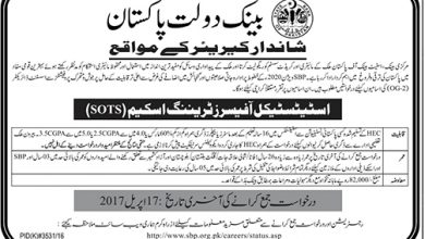 SBP BSC OG-2 Officer Jobs 2017 IBP Application Form Date 7th Batch