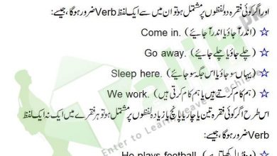 Verb Definition And Examples In Urdu Kinds Of Verb