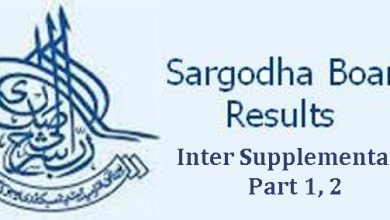 Sargodha Board Inter Supplementary Result 2025