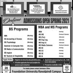 Foundation University Islamabad FUI Admissions Spring 2025 11 Foundation University Islamabad FUI Admissions Spring 2025