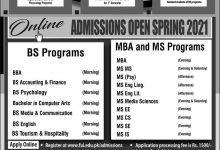Foundation University Islamabad FUI Admissions Spring 2025