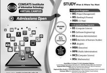 COMSATS Virtual Campus Admissions Spring 2025 Apply Online