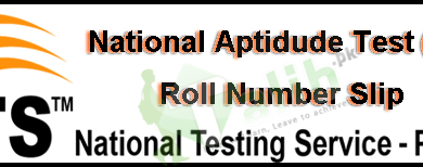 NTS NAT Test Roll Number Slip 2025