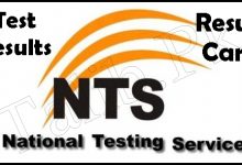 NTS Test Results 2025 By Roll No And Name Wise