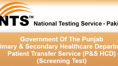 Primary And Secondary Healthcare Department NTS Test Result 2017 Answer Keys