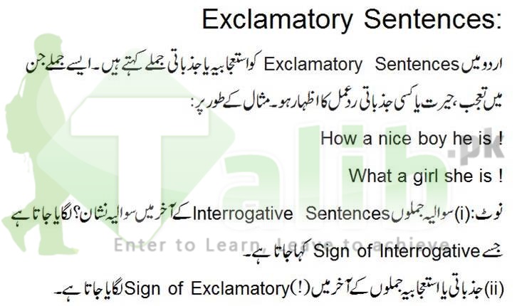 Kinds Of Sentences In English Grammar With Examples In Urdu
