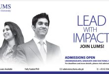 LUMS University Graduate Admission 2025 Apply Online, Last Date