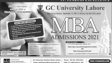 GC University Lahore MBA Admission 2025 Apply Online Last Date