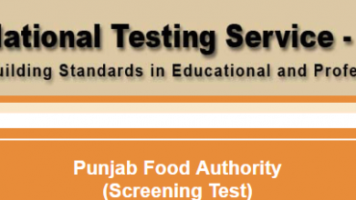 Punjab Food authority NTS result 2017 answer keys 22nd, 23rd, 29th, 30th April