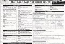 University Of Peshawar UOP Admissions 2025-20