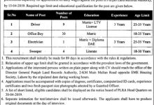 Punjab Land Record Authority Jobs 2025 PLRA Application Form, Test & Last Date
