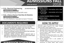 University Of Poonch Rawalakot UPR Admissions 2025-2019 Online Form, Last Date