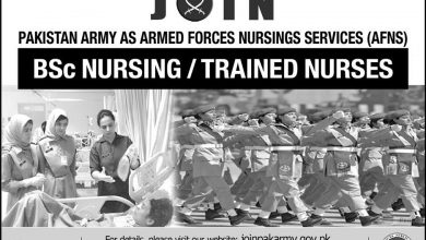 Join Pakistan Army In Armed Forces Nursing Service AFNS 1 Join Pakistan Army In Armed Forces Nursing Service AFNS