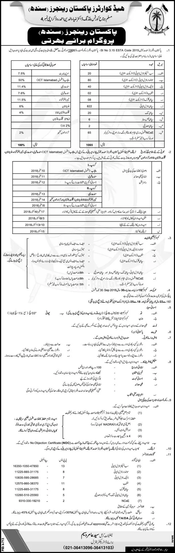 Sindh Rangers Jobs 2026 Karachi Registration Form 1 Sindh Rangers Jobs 2026 Karachi Registration Form, Last Date