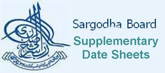 Sargodha Board Inter Supplementary Date Sheet 2022