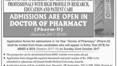 JSMU Institute Of Pharmaceutical Sciences Admission 2025 Pharm-D