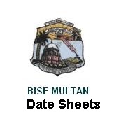 Multan Board Inter Supply Date Sheet 2022