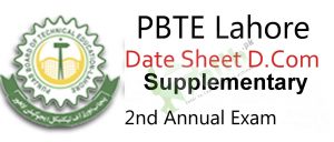 PBTE D.Com Supply Date Sheet 2022 Part 1 2 Download Online PDF