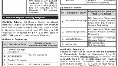 QUEST Nawabshah Admission 2025
