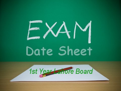 1st Year Date Sheet 2022 Lahore Board