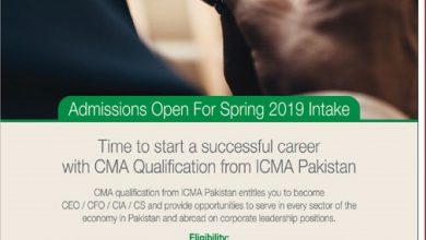 ICMAP Spring Admissions 2025 Online Registration Last Date