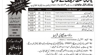 KICS UET Lahore Short Courses Admission 2025 Application Form, Last Date