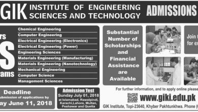 GIKI University BS Engineering Admission 2025