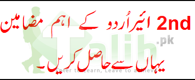 Intermediate 2nd Year Urdu Important Essays 2025